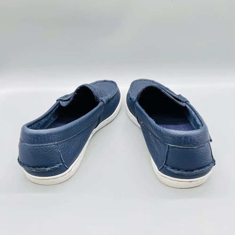 Cole Haan Shoes Men 8.5 Blue Pebbled Leather Penny Loafer Slip On Casual Comfort